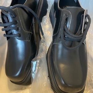 NEW Gucci Black Leather Laces Up Cordovan Lux Shoes Size 7 Made In Italy